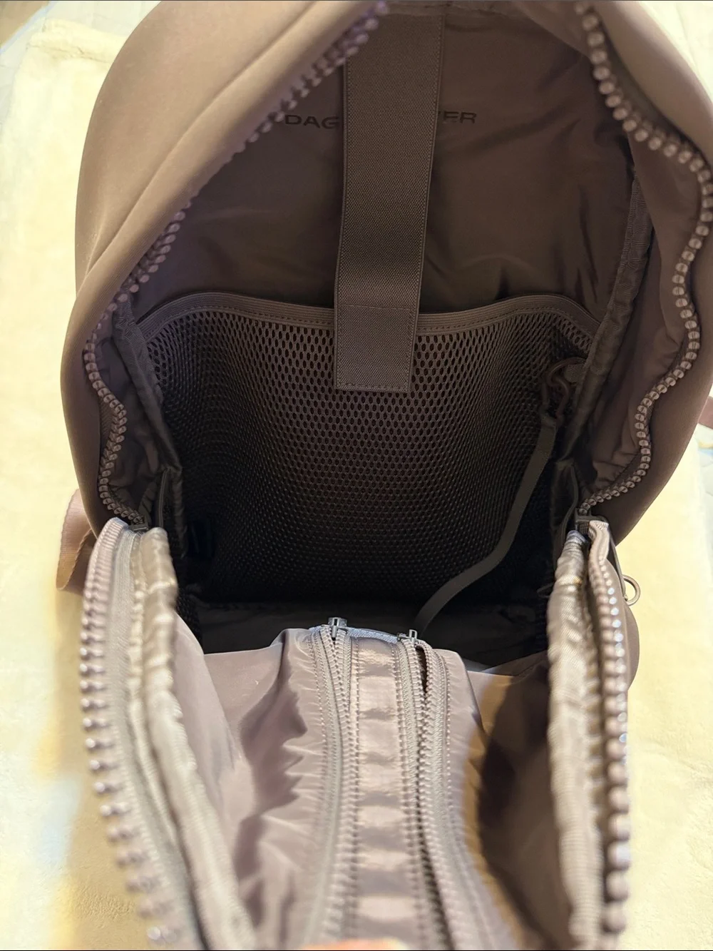 Dagne Dover Taupe Mini Neoprene Backpack